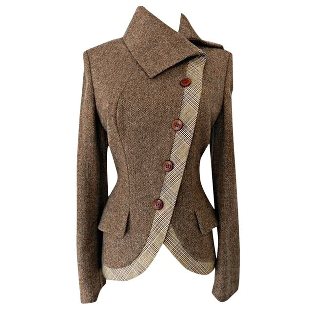 A Maramalive™ women's Gothic Vintage Overcoat Winter Outwear Jacket Slim on a mannequin.