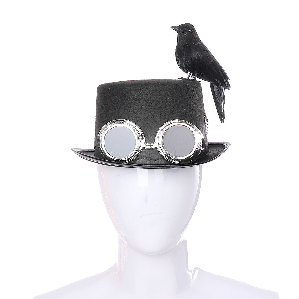 Maramalive™ Steampunk crow hat with goggles.