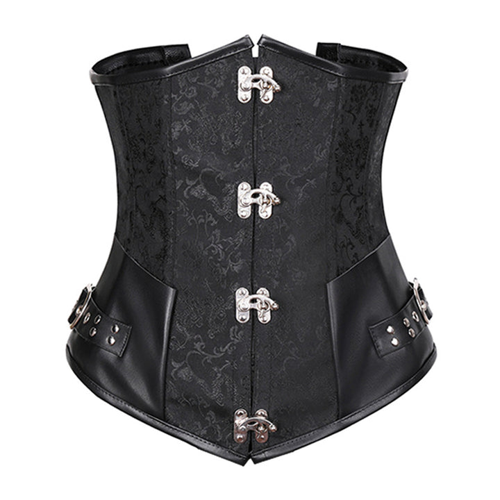 A Maramalive™ Gothic woman wearing a Gothic Retro Women's Corset | Steampunk Bustier with Metal and buckled clasps with the words be you.