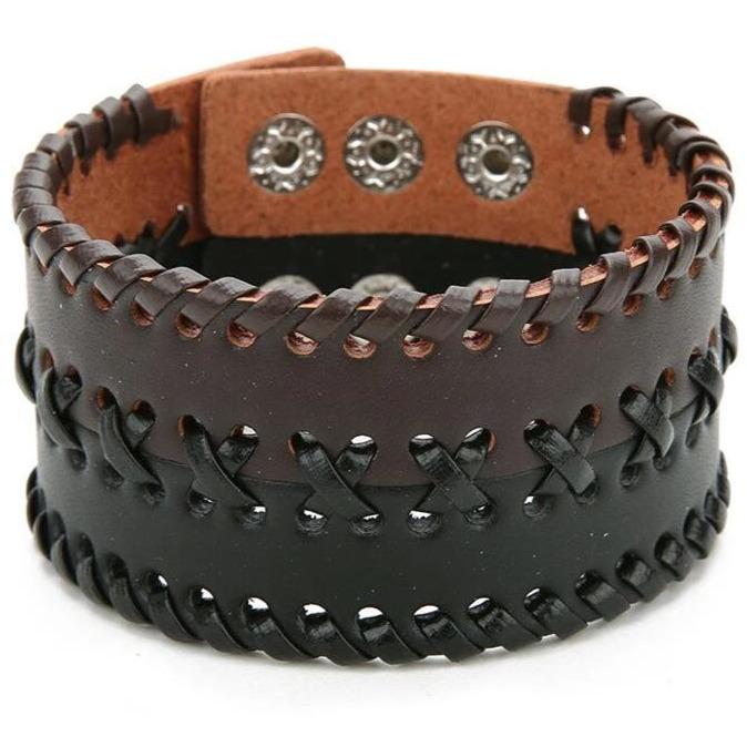 A Vintage punk leather bracelet by Maramalive™.