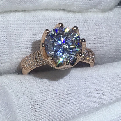 Fashion Diamond Zircon Ladies Ring Crown Ring