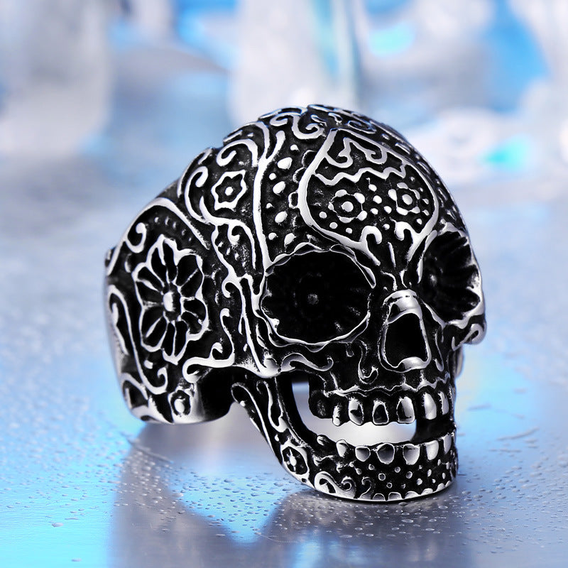 A Hip Hop Skull Ring Trendy Men's Personality Ring Punk by Maramalive™.