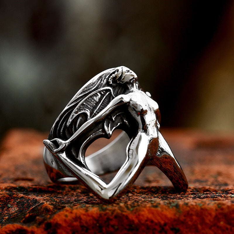 Gothic Style Stainless Steel Devil Ring