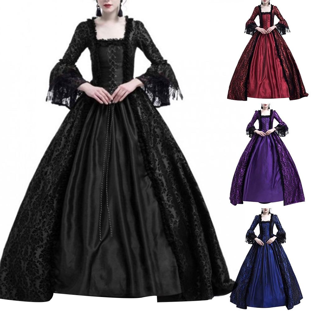 Lace flared sleeve Victorian Costume dress