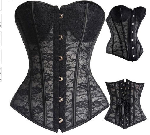 A Steampunk Corset with ruffles and bows by Maramalive™.