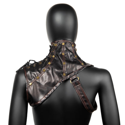 A Maramalive™ mannequin with a Steampunk Shawl Scarf Halloween Holiday Party Props.