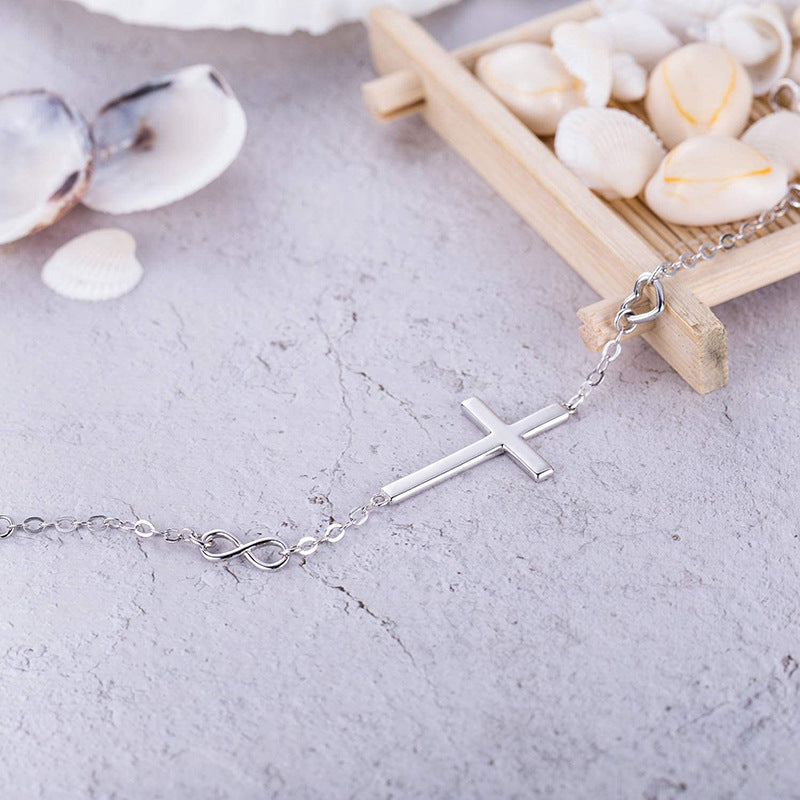 A Lovely Silver Cross Bracelet Made Beautifully for An Incredible Gift for Yourself, Or a Special Someone with shells on it, by Maramalive™.