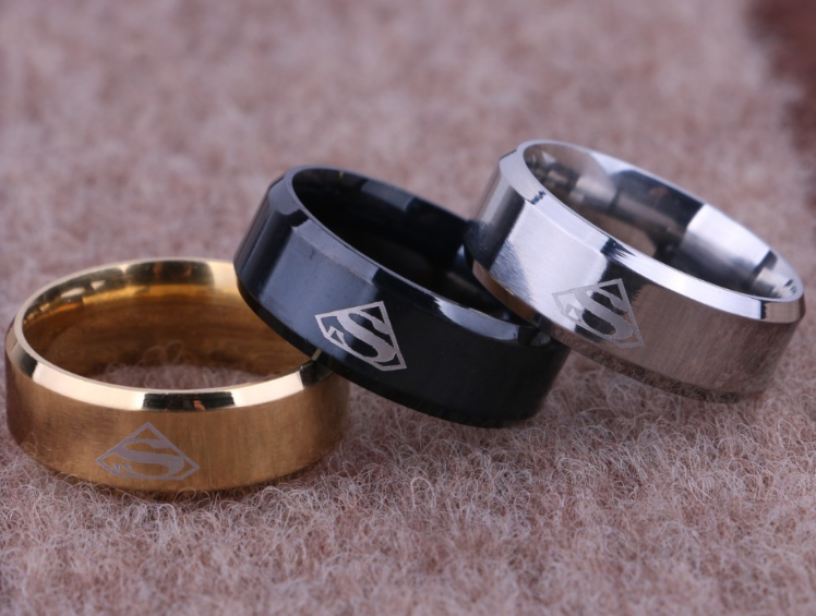 Fashion Titanium Steel Ring 316L Stainless Steel S Shape Men's Ring