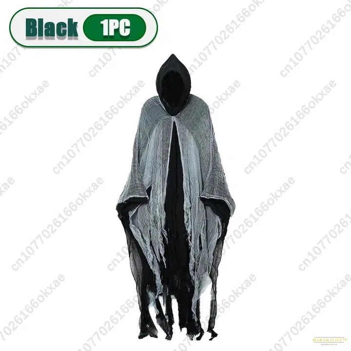 3PCS Halloween Cape Cape Cos Dead Witch Zombie Costume Skull Cape Props Horror Dress Up Cape Halloween Horror Costume Props