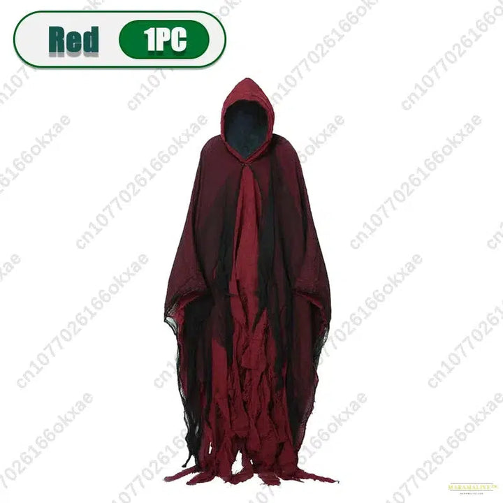 3PCS Halloween Cape Cape Cos Dead Witch Zombie Costume Skull Cape Props Horror Dress Up Cape Halloween Horror Costume Props