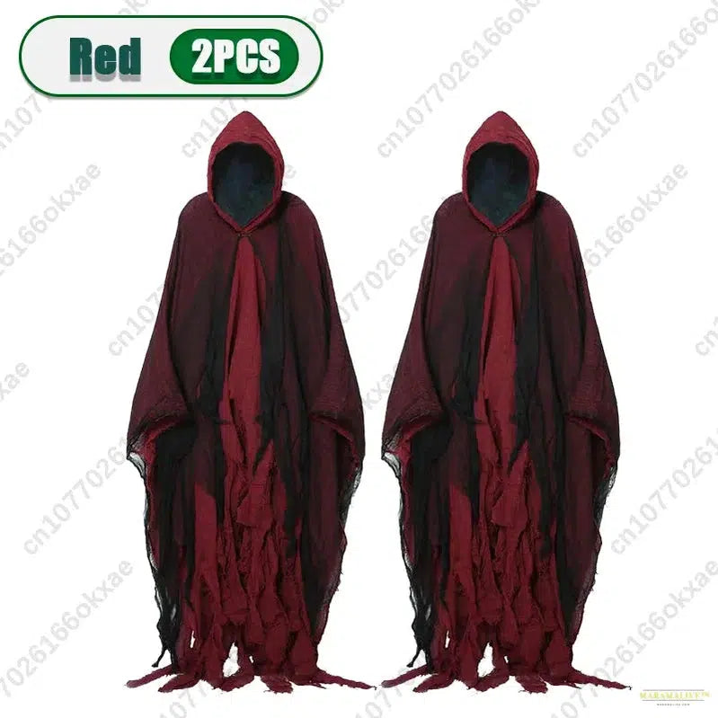 3PCS Halloween Cape Cape Cos Dead Witch Zombie Costume Skull Cape Props Horror Dress Up Cape Halloween Horror Costume Props