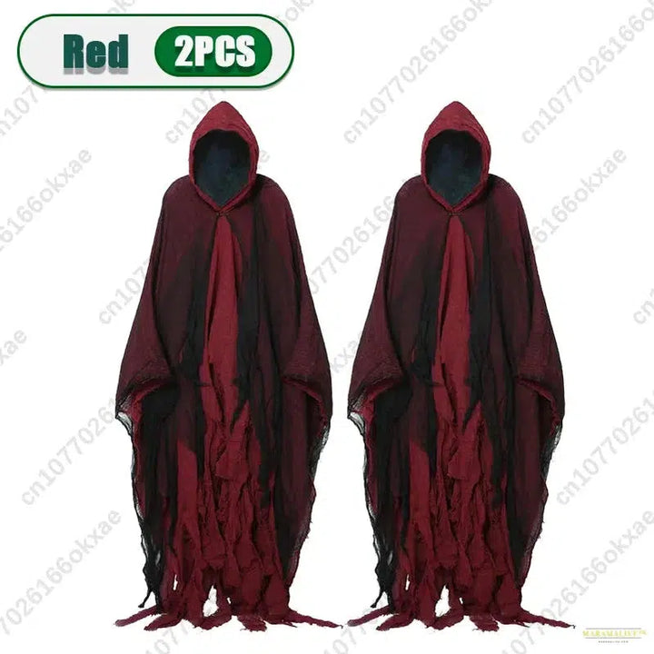 3PCS Halloween Cape Cape Cos Dead Witch Zombie Costume Skull Cape Props Horror Dress Up Cape Halloween Horror Costume Props