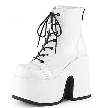 Gothic style platform women's boots