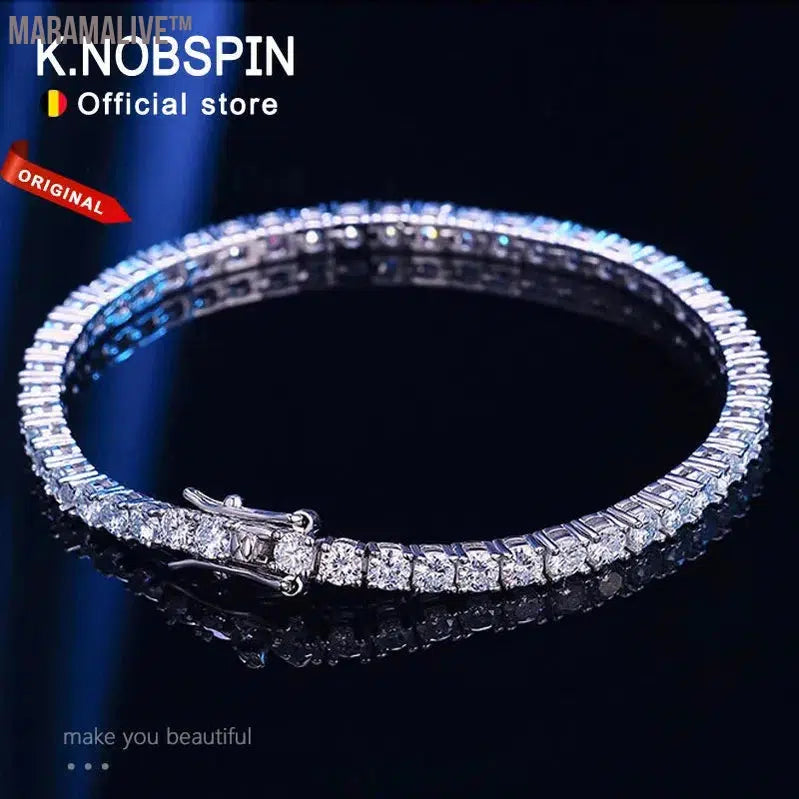 3mm 4mm Moissanite Tennis Bracelet Full Diamond GRA 925 Silver Plated 18k Wedding Party Jewelry Bracelets for Women Man