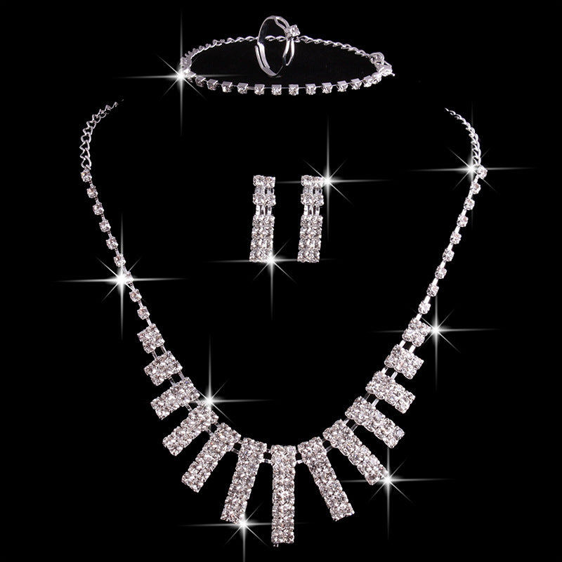 Maramalive™ Bridal Jewelry Set with Crystal Accents.