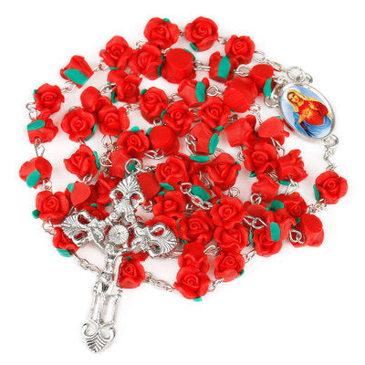 Rose Rosary Necklace