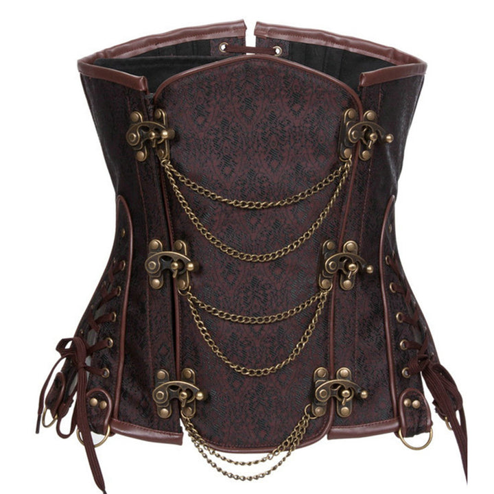 Women's Steampunk Metal Chain Punk Shapewear Corset