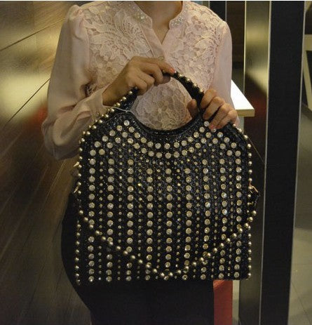 Hand-held Messenger Bag Fashion Diamond Studded Rhinestones