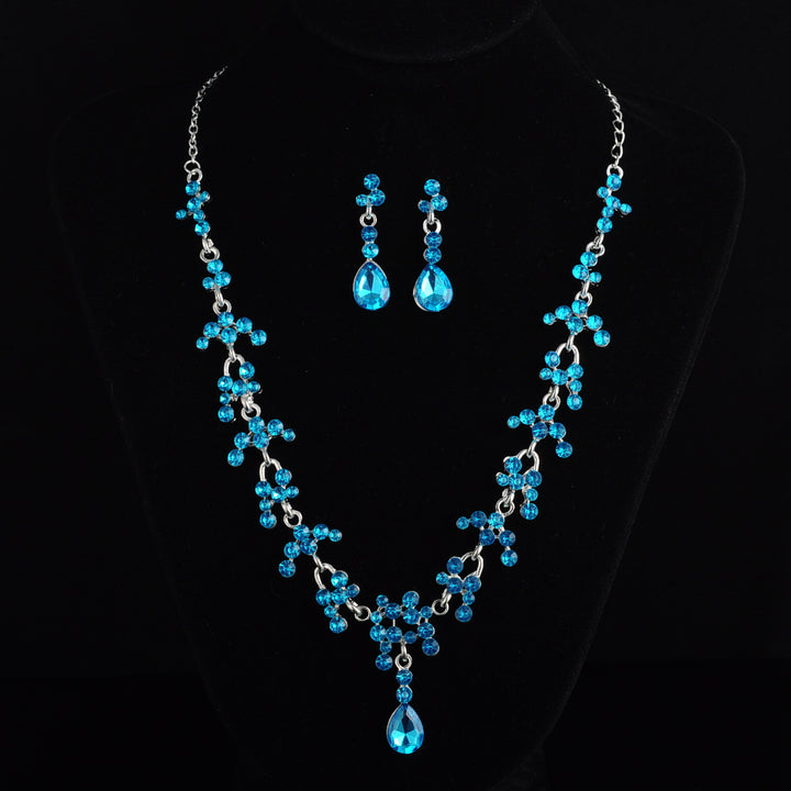 A Maramalive™ Wedding Jewelry Set: Necklace, Earrings, and Dress Accessories set with crystals.