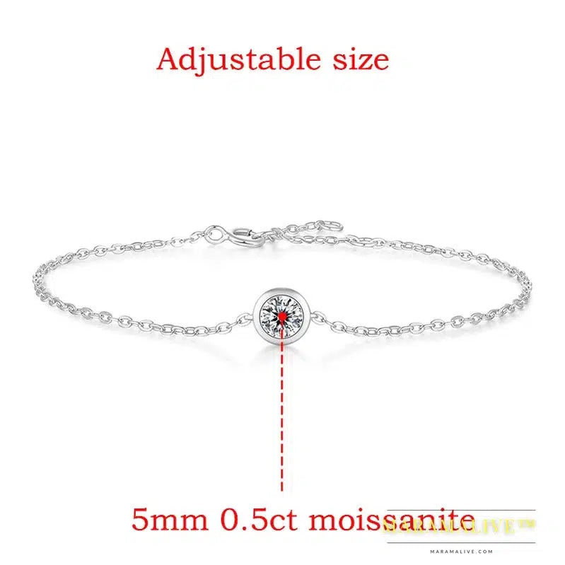 4/5mm Classic Bubble Moissanite Bracelet for Women 8 Stones Sparkling Lab Diamond Tennis Bracelet 925 Sterling Silver GRA