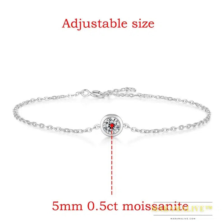 4/5mm Classic Bubble Moissanite Bracelet for Women 8 Stones Sparkling Lab Diamond Tennis Bracelet 925 Sterling Silver GRA