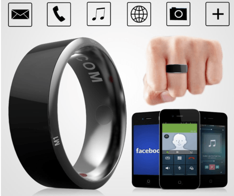 A Multifunctional Smart NFC Ring Fashion with the words upgrade version smart ring by Maramalive™.