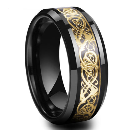 Timeless Dragon Ring in Gold and Silver