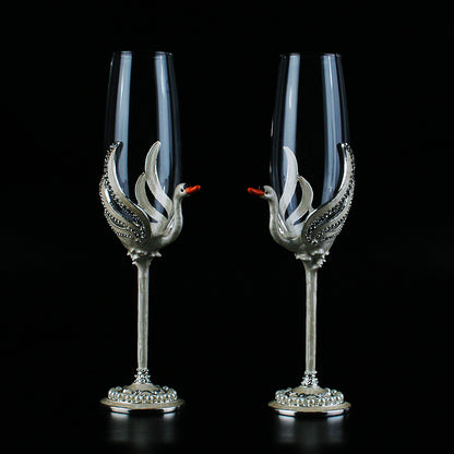 Crystal Champagne Cup Swan Cup