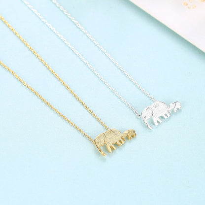A Maramalive™ Elephant Pendant Necklace with a baby elephant on it.