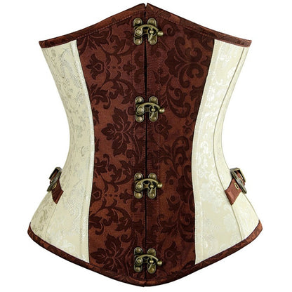 Maramalive™ Victorian Short Belly Corset - Gothic Body Shaper bustier with lace-up back.