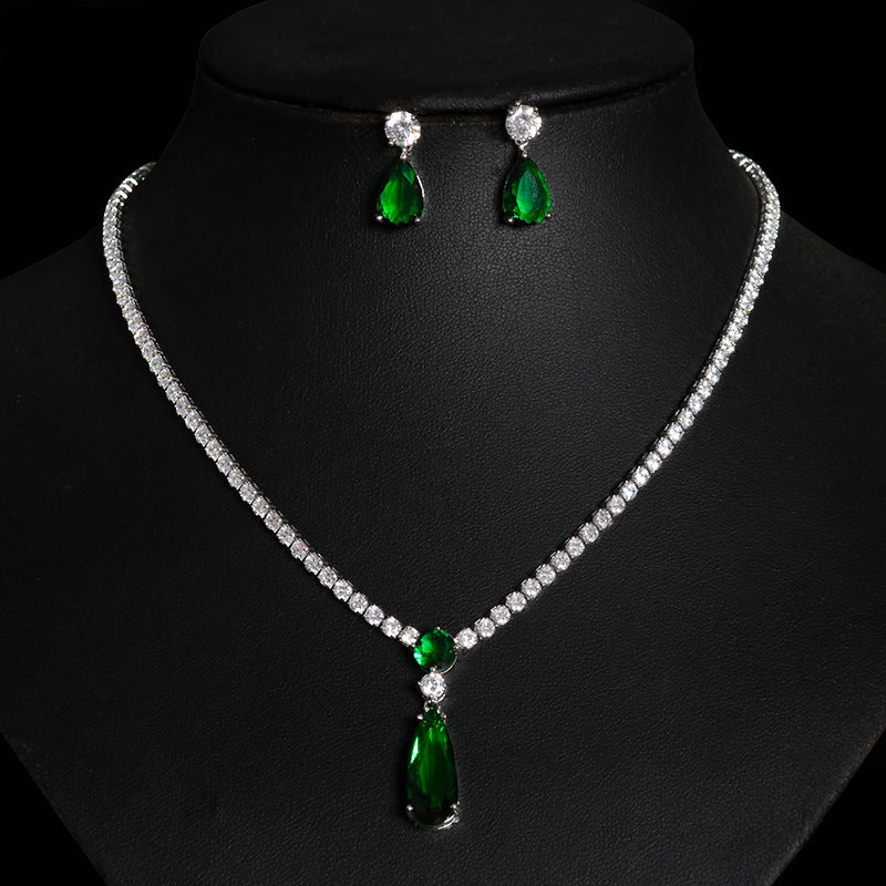 A Zircon Necklace Set by Maramalive™ on a mannequin.