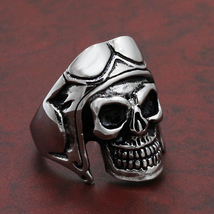 Domineering skull ring