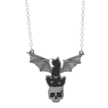 Two Halloween Dark Butterfly Skull necklaces from Maramalive™.