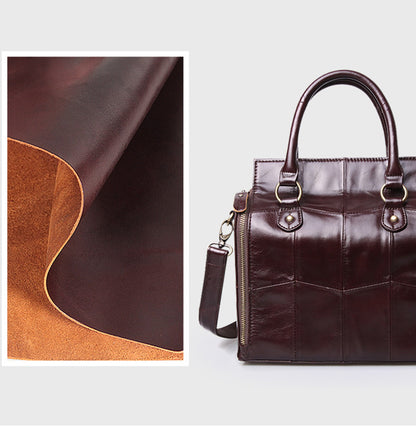 Women's Large Capacity Genuine Leather Multifunctional Portable Shoulder Bag