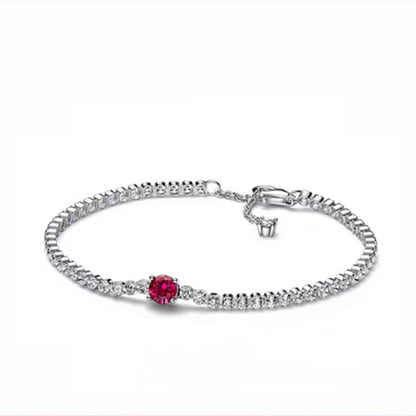 A Maramalive™ bracelet with a pink sapphire and diamonds.