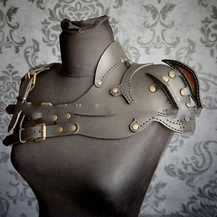 Maramalive™ Steampunk Leather Shoulder Armor - Cosplay over-the-Shoulder Shield.