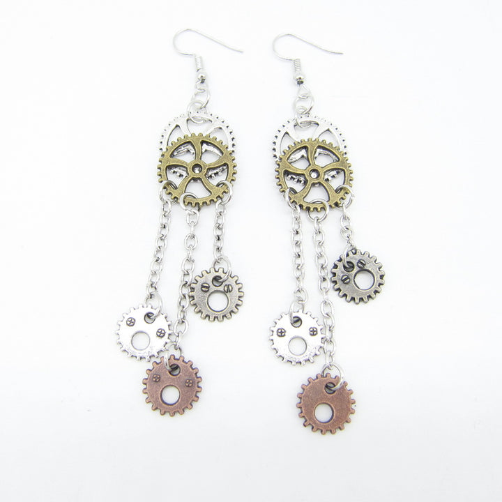 Maramalive™ Jewelry Vintage Gear Earrings with gears and gears.