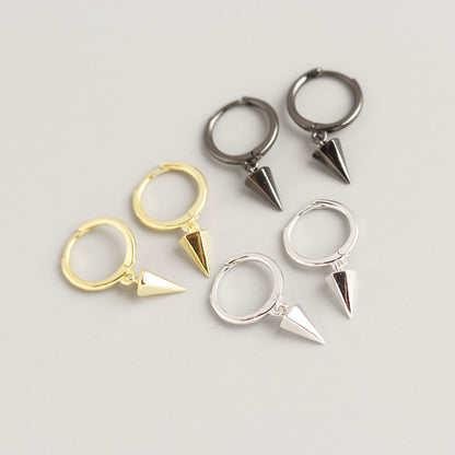 A pair of Geometric Punk Ear Buckle Earrings in gold, silver and black by Maramalive™.