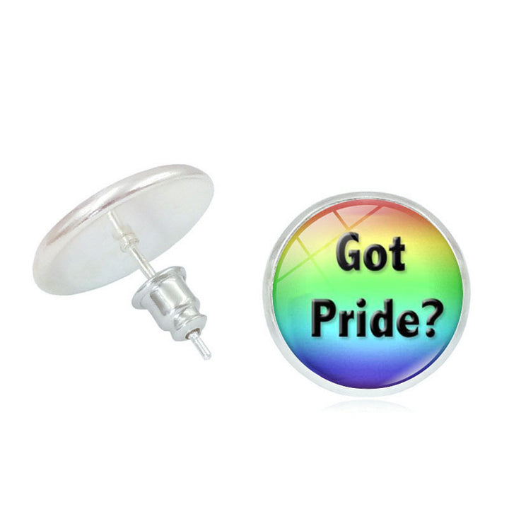 Maramalive™'s Rainbow Color Time Stone stud earrings are the perfect LGBT pride symbol accessory.