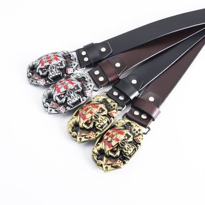 Fashion Simple Skull Shape Leather Belt