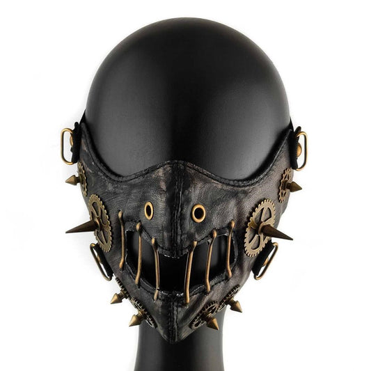 Maramalive™ Steampunk gear mask Grimace with spikes and spikes.