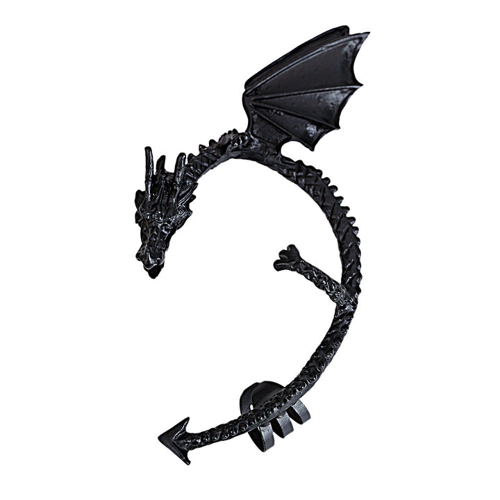 A woman's ear with a Maramalive™ Goth Punk Dragon Ear Accessories.