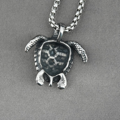 Ornament Accessories Small Sea Turtle Boys Titanium Steel Necklace