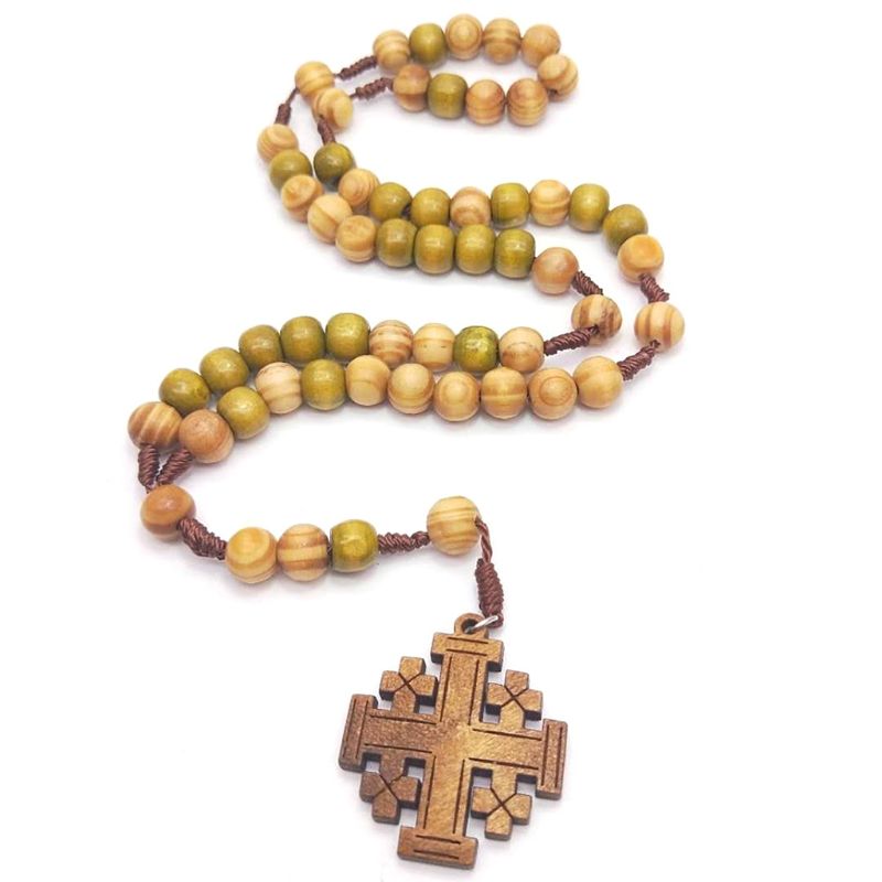 Cross Jesus Rosary Necklace