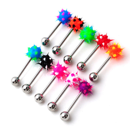 A group of colorful Maramalive™ Stainless Steel Tongue Pins on a white background.