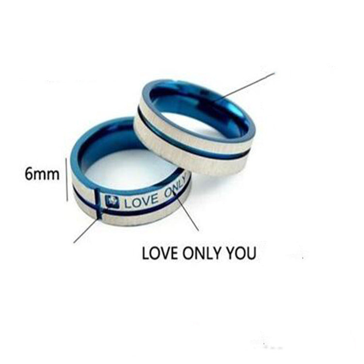 Two Maramalive™ rings with the words i love you only you.