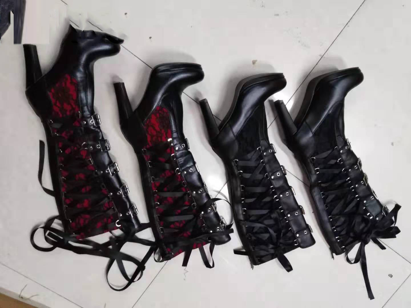 saddle-up-in-style-with-bow-belt-buckle-rider-boots Black and Red Lace