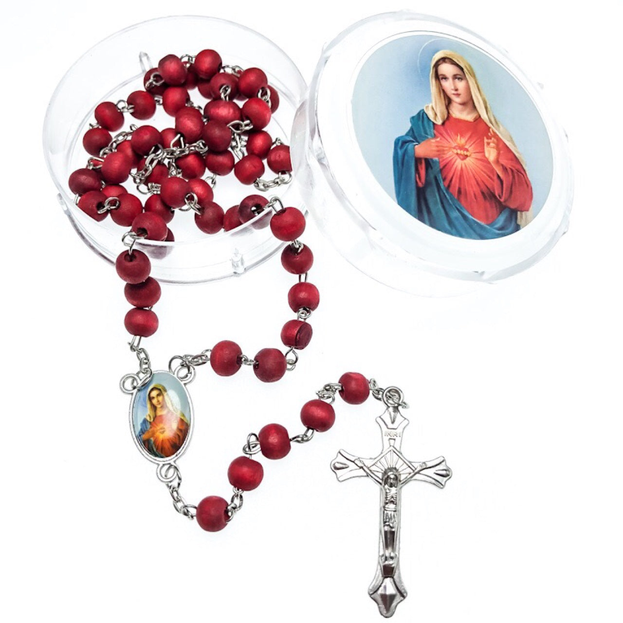 Catholic crochet rosary necklace