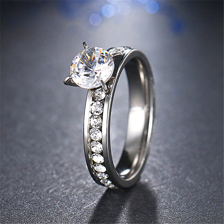 Women's fashion design full diamond ring