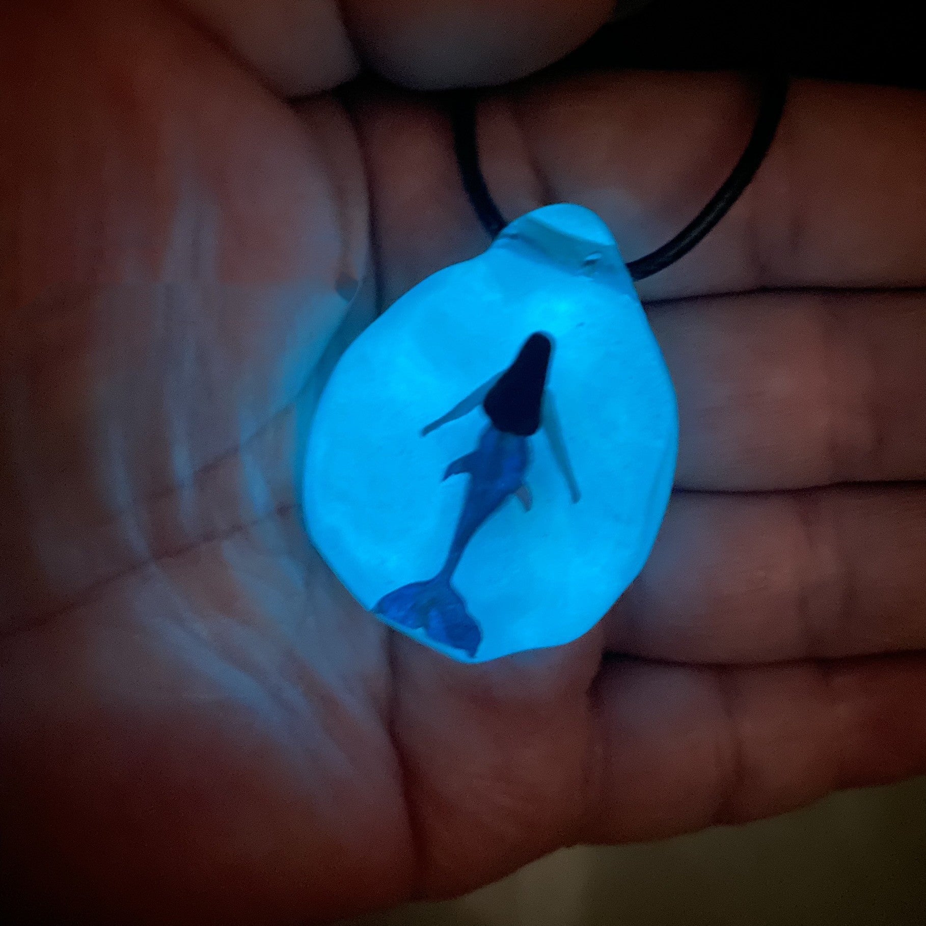 Maramalive™ Handmade Resin Mermaid Drop Luminous Pendant.
